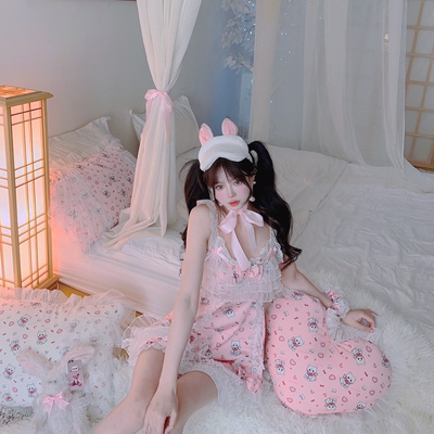 taobao agent With Xia Meow Meow pajamas French new style gentle home style room, gentle and comfortable home service can be worn outside