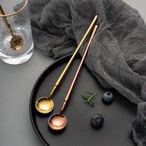 Golden coffee spoon Dessert Nordic style exquisite Japanese stainless steel small mixing stick Long spoon small ins wind