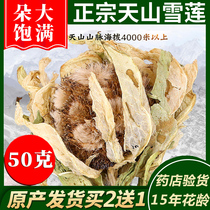 Buy 2 send 1 Xinjiang Tianshan Snow Lotus 4500 meters Xuelian dried flower Chinese herbal medicine Male nourishing health care bubble wine tea stock