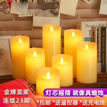 Remote control charging simulation electronic candle light power outage Home Romantic Little Nightlight Script Kill Atmosphere Big Wedding Candles