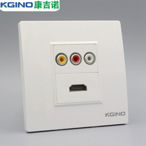 Type 86 HDMI high-definition audio-video socket panel RCA triple lotus head multimedia wall socket