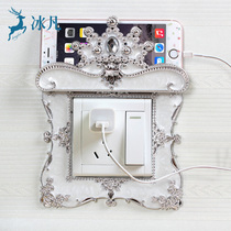 Switch protective cover decorative wall stickers Simple modern household light socket panel anti-dirt shielding decorative creative wall stickers