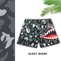 Swimming trunks mens flat corner suit mens swimming trunks anti-embarrassing convex quick-drying swimsuit hot spring fashion swimming equipment