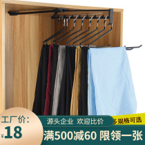 Small cabinet wardrobe top mounted clothes rack adjustable retractable clothes rack wardrobe clothes rack inner clothes accessories