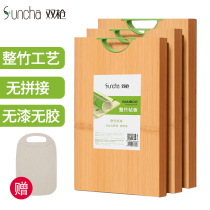 Double gun whole bamboo cutting board Kitchen knife board Household whole bamboo cutting board Rolling panel Zhan board chopping board Vegetable version solid wood
