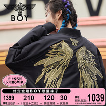 (99 pre-sale) boylondon woven jacket women 2021 new gold thread embroidered wings coat T40202