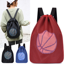 Blue ball backpack Basketball training bag Basketball bag Net pocket Student fitness backpack Sports bag Football bag Shoe bag
