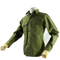 Rhinoceros Hejia cotton OG107 shirt Army fan simple shirt lapel long sleeve grinding frock Vietnam War shirt original version