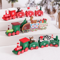 Christmas gifts small train children gift decoration Christmas ornaments toy accessories creative kindergarten set