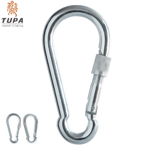 TUOPAN TUPA safety steel buckle lock with lock safety buckle with lock steel buckle Outdoor safety buckle 10CM carabiner