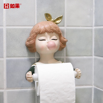 Bubble girl toilet tissue box toilet roll paper hanger creative toilet paper box free of punching