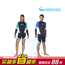Mares diving suit snorkeling surfing beach shorts men and women jellyfish clothes long sleeve sunscreen UV50