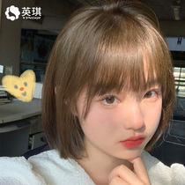 Yingqi wig female summer short hair Sweet bobo bobo age reduction medium long hair Natural real hair full headgear