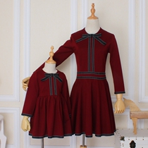 Grapes girls kiss in autumn with new big code Conspiculy Slim Cashew Dress Girl Skirt Butterfly Knot Mother Woman Dress