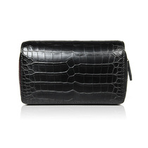 Fusion handmade leather black American crocodile three-pack cigarette bag men's leather card wallet smoking custom