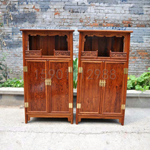 Ming and Qing Dynasties Old Furniture Qing Dynasty Huanghuali Carving Plain Four Corner Cabinet Decoration Old Furniture Museum