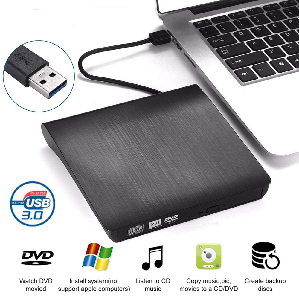 USB3.0外置光驱CD/DVD移动读写CD刻录机台式笔记本通用外接驱动器