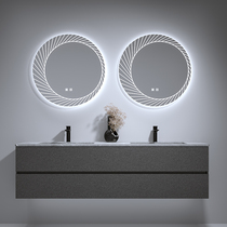 Designer custom bathroom cabinet combination creative double basin rock board one bathroom wash table hand basin Basin
