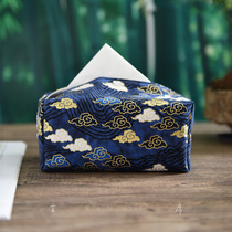 Xiangyun tissue box Chinese light luxury pumping box calligraphy table living room household cloth towel set high-grade paper towel bag