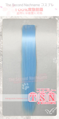 taobao agent 第二氏 Blue wig, universal hair extension, cosplay, 80cm