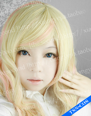 taobao agent TSN-Second Family/Macross F COSPLAY Wig Wig Queen Queen Queen Saka Gold Mixed SH-182