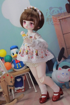 taobao agent Bjd6 points dress set【Meow bunny】You can wear a koi to wear