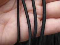 Tag thickness Black elastic rope-recliner round high strength hard elastic rope rubber band Clothing accessories