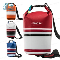 Seaplay IPX6 waterproof pack Classic Stripes Inclinable Satchel Snorkeling Snorkeling Snorkeling Fashion Tide Hitch pocket 10L