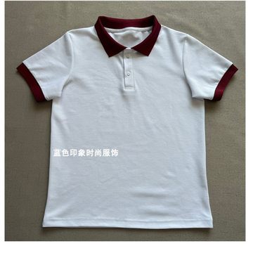 夏季北大新世纪实验学校男女同款学生校服短袖T恤Polo领上衣班服