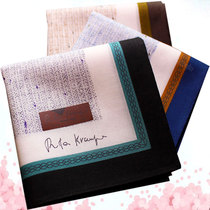 Japan imported retro elegant literary men cotton handkerchief high-end handkerchief cotton cotton small square Business