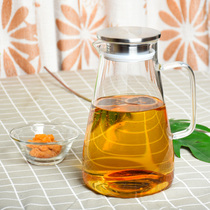 Household water with large capacity thickened high temperature resistant glass juice pot office with lid explosion-proof cold water bottle cold water Cup