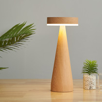 Modern minimalist log headboard LED table lamp Nordic Minjuku Bedroom Living room Book room Solar charge Decorative Lights