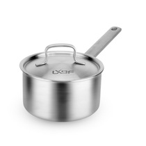 304 stainless steel thickened milk pot baby food supplement baby hot milk 16cm German three-layer steel mini non-stick small pot