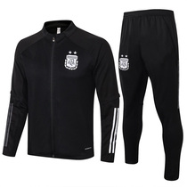  2021 Argentina low-collar long-sleeved training suit jacket jacket Black national team appearance football trousers large size men