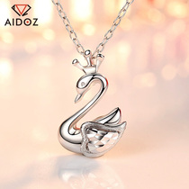 Love Diamond pt950 platinum swan pendant female platinum light luxury collarbone necklace Perkin single drop Berkin pendant