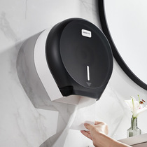 Punch-free hotel bathroom plastic wall-mounted large roll carton large roll paper holder toilet paper holder waterproof large tray carton