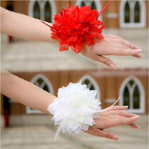 Hand-shaking flower floral headdress hand kindergarten Jasmine childrens dance wrist flower performance entrance props bracelet large
