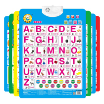 Flipchart pronunciation with sound Audiobook Childrens alphabet stickers Wall stickers Early education digital learning to recognize the picture to read and write
