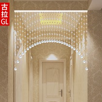 Crystal curtain bead curtain decoration hanging curtain living room bedroom partition curtain porch toilet door curtain optional non-punching
