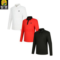 Korea ANEW golf suit top 21 autumn golf mens lapel half buckle slim long sleeve T-shirt