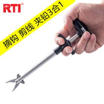 RTI stainless steel hook stripper hook hook cutter cutting clip lead three-in-one fishing gear supplies tools