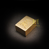  Brass gold mahjong custom lettering Copper personality household hand rubbing mahjong brand new cartoon small mini ornaments