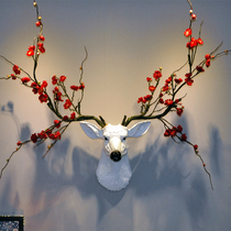 Zucai deer head wall hanging Nordic living room entrance wall hanging decoration creative simulation pendant clothing store wall decoration