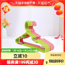 Camellia adhesive hook No trace drying hangers adult household non-slip clothes hangers dormitory storage clothes rack 5