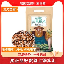 Gaia farm tricolour brown rice 5 catty cereals Cereals Rice New Rice Northeast Coarse Grain Coarse Fiber Satiety Fitness Self-Employment