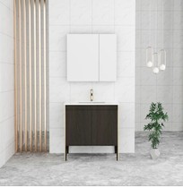 Jiumu bathroom cabinet light luxury style bathroom cabinet modern style bathroom cabinet does not contain faucet