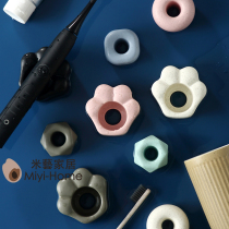 Antibacterial ceramic electric toothbrush seat couple placing containing dental rack teeth seat creative drain multicolor Nordic ins