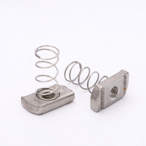 304 stainless steel spring nut nut Screw cap C-shaped steel accessories T-shaped rectangular nut m6m8m10m12