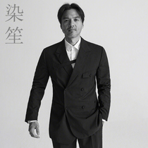 Feng Delun with the same CD badge D home double-breasted suit chest webbing slim catwalk suit customization
