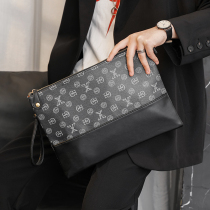 New Fashion Plaid Hand Grab Bag Letter Enveloping Han Edition Mens Bag Hands Catch Trend IPad File Bag Single Shoulder Bag